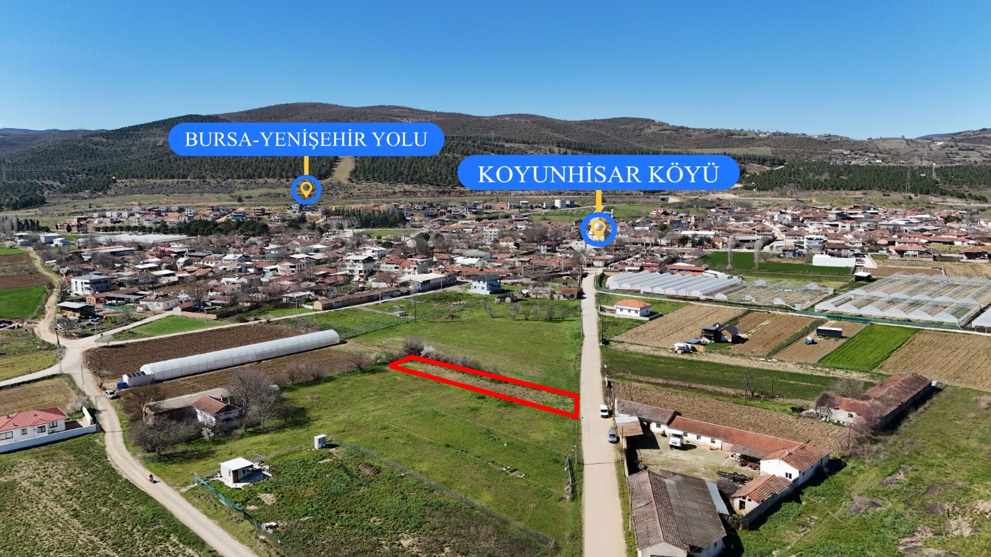 Bursa Yenişehirde 1.071 m² Yola Cepheli Arsa