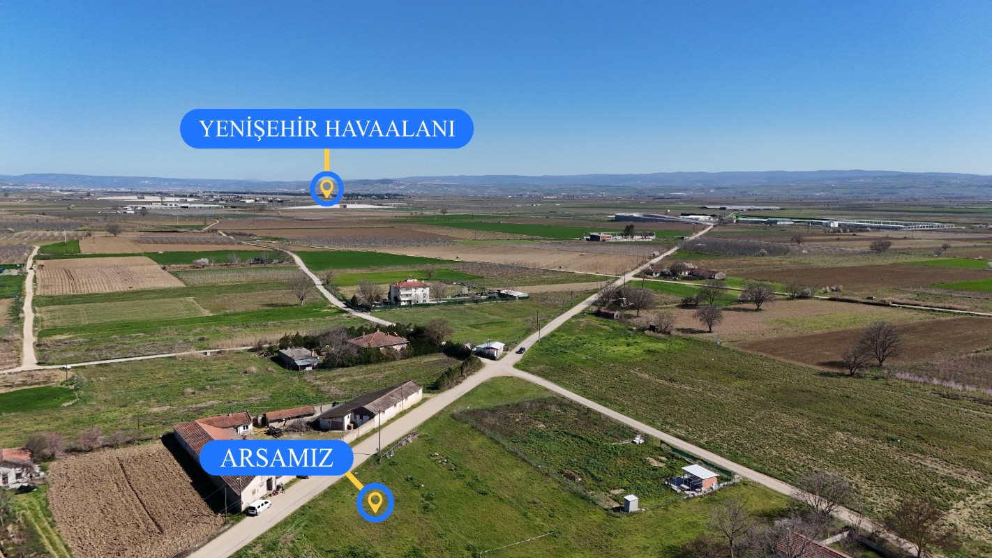 Bursa Yenişehirde 1.071 m² Yola Cepheli Arsa