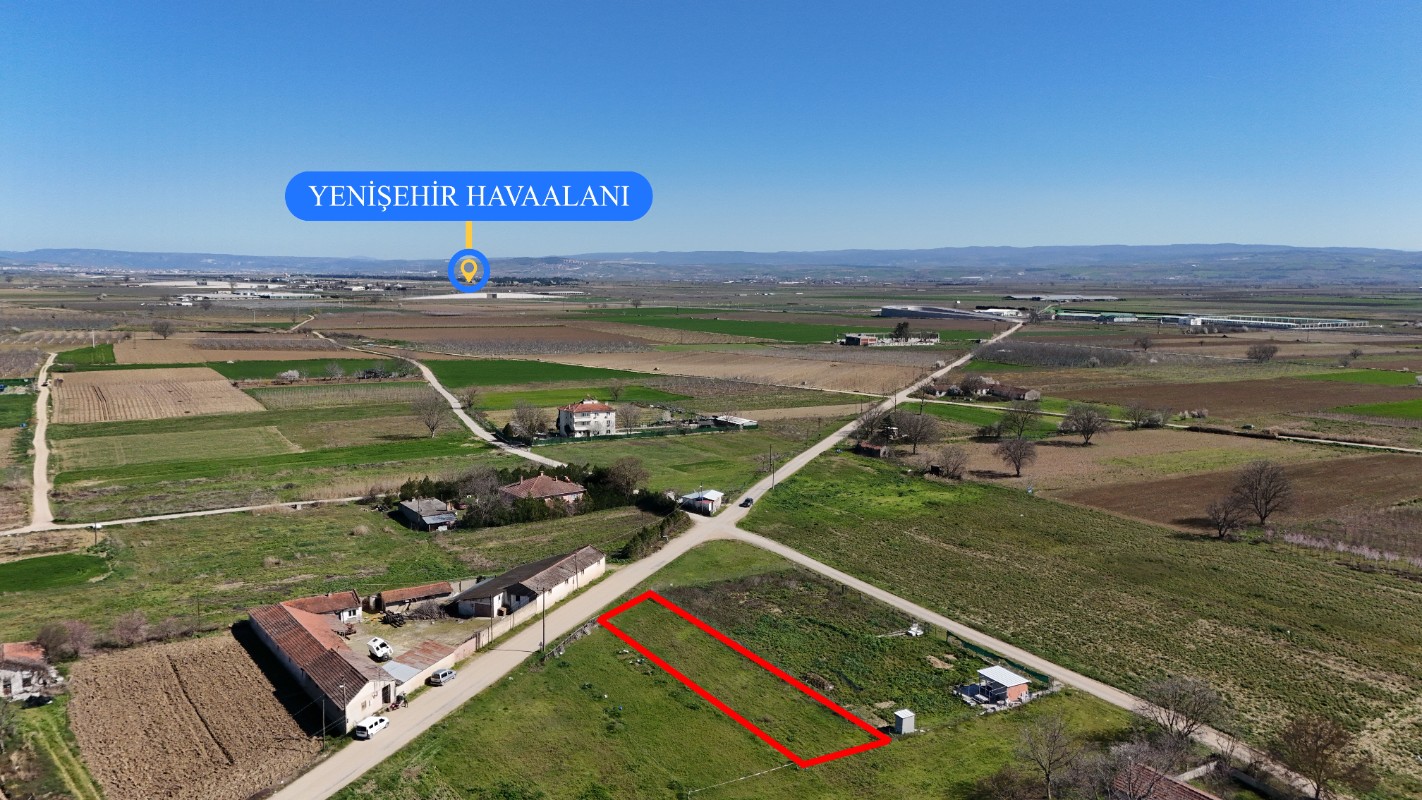 Bursa Yenişehir Koyunhisarda 890 m² Satılık Arsa | Yola Cephe