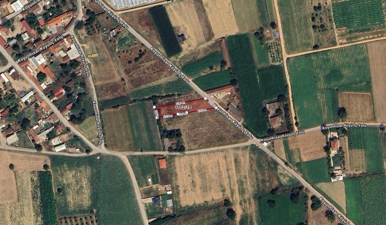 Bursa Yenişehir Koyunhisarda 1.502 m² Satılık Arsa | Yola Cephe