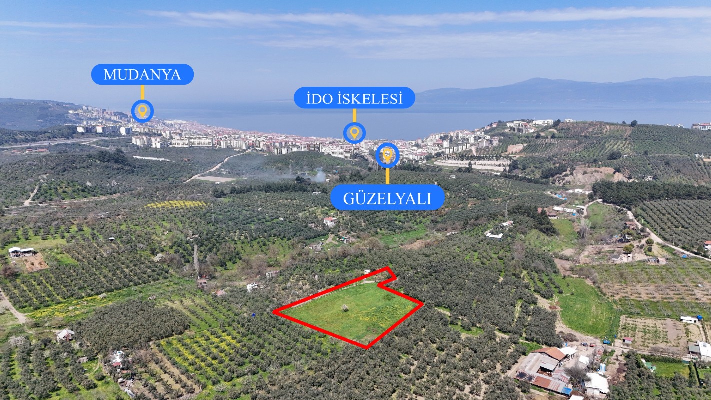 Bursa Mudanya Güzelyalı Eğitim Mahallesinde Satılık Tarla