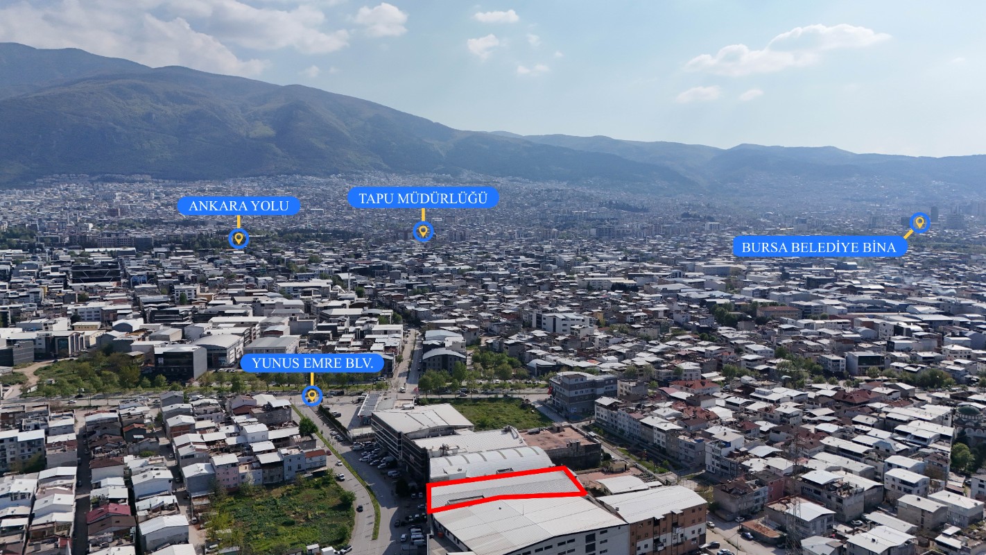 Bursa Yıldırım Yunus Emrede 7.250 m² Komple Satılık Bina
