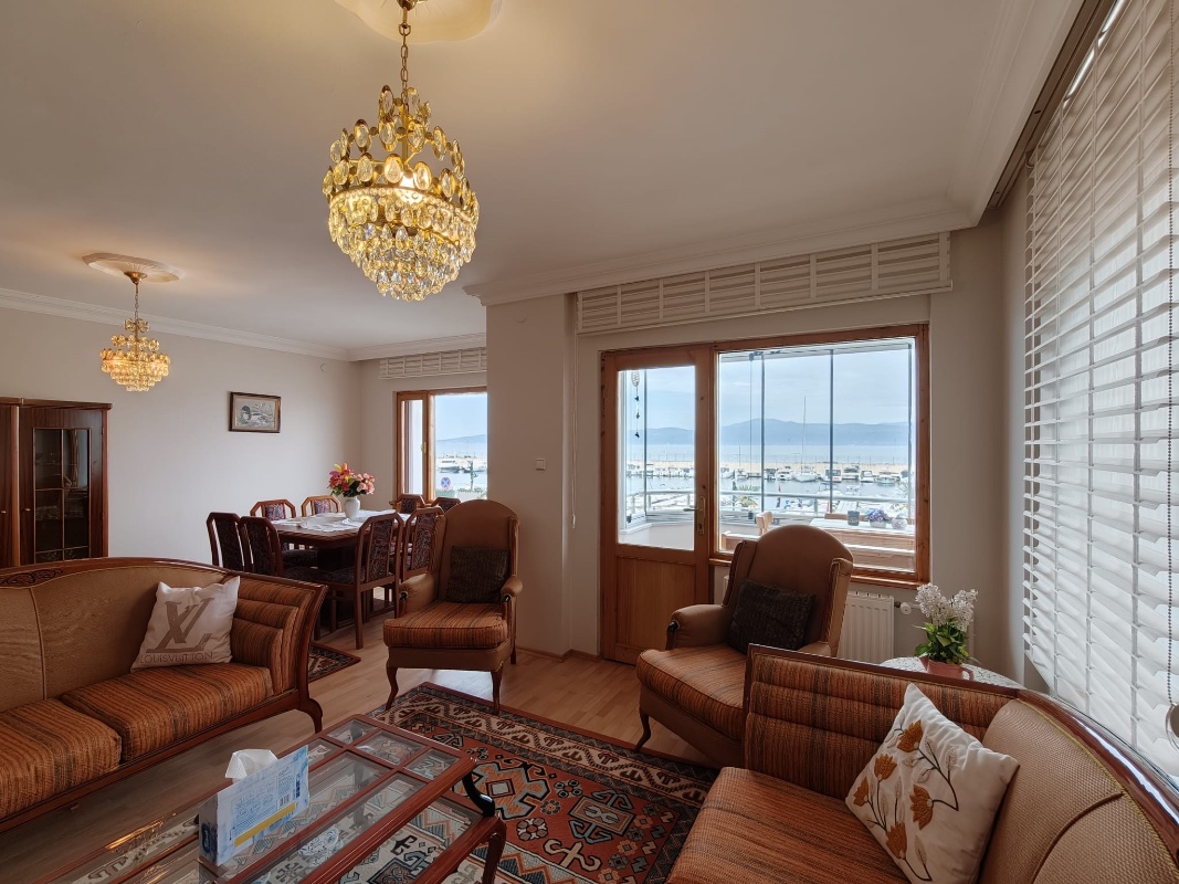 MUDANYA HALİTPAŞADA DENİZ MANZARALI 3+1 EŞYALI KİRALIK DAİRE