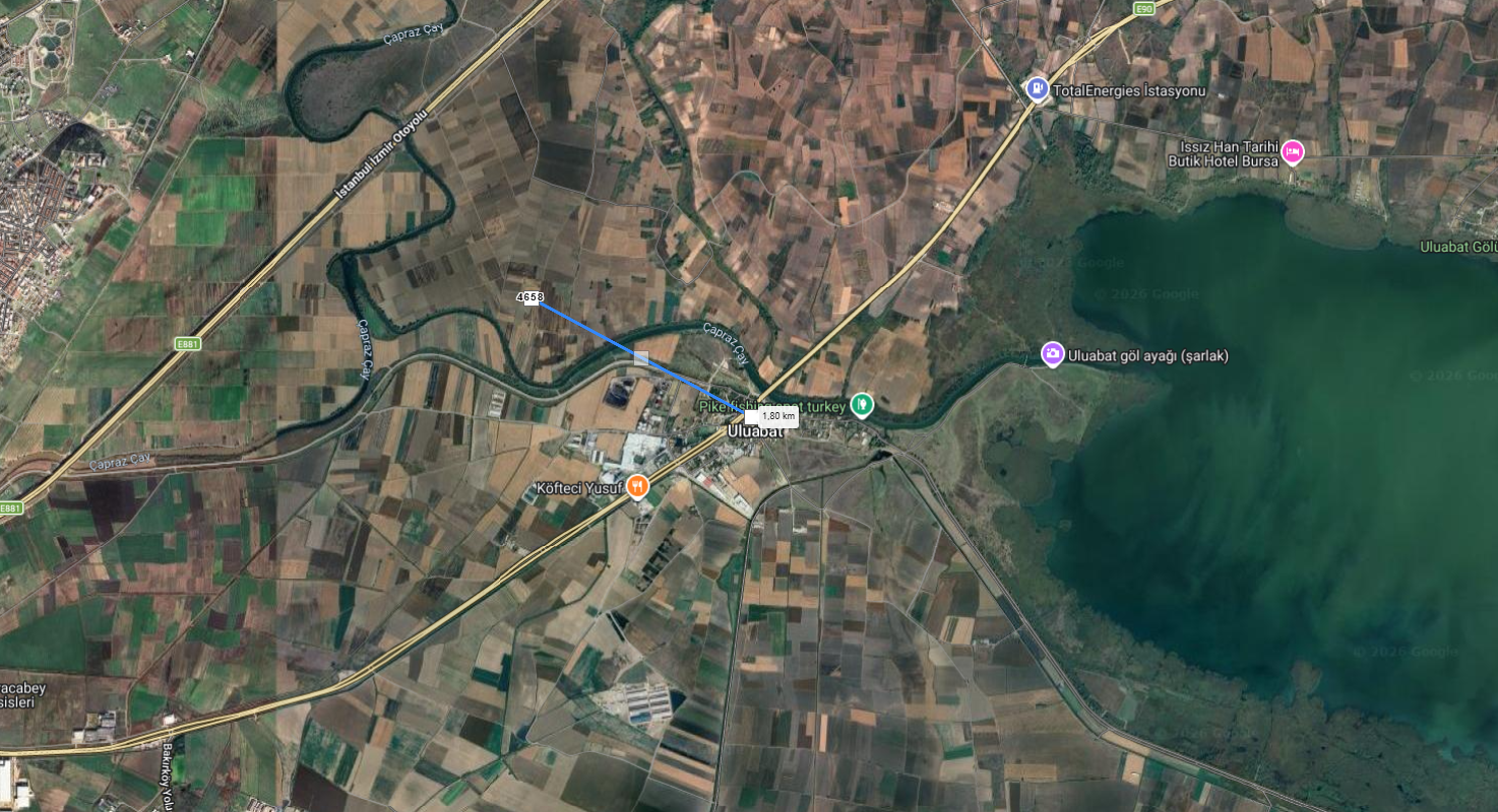 Bursa Karacabey'de 5600 m² Satılık Yatırım Arazisi
