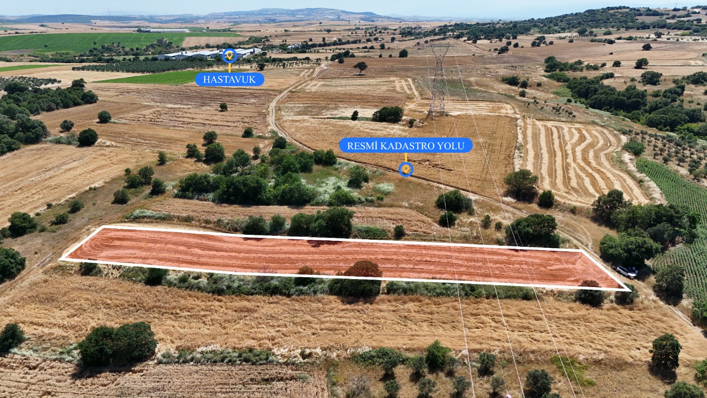 BURSA KARACABEY HARMANLI'DA SATILIK 3.550 M² YATIRIMLIK TARLA