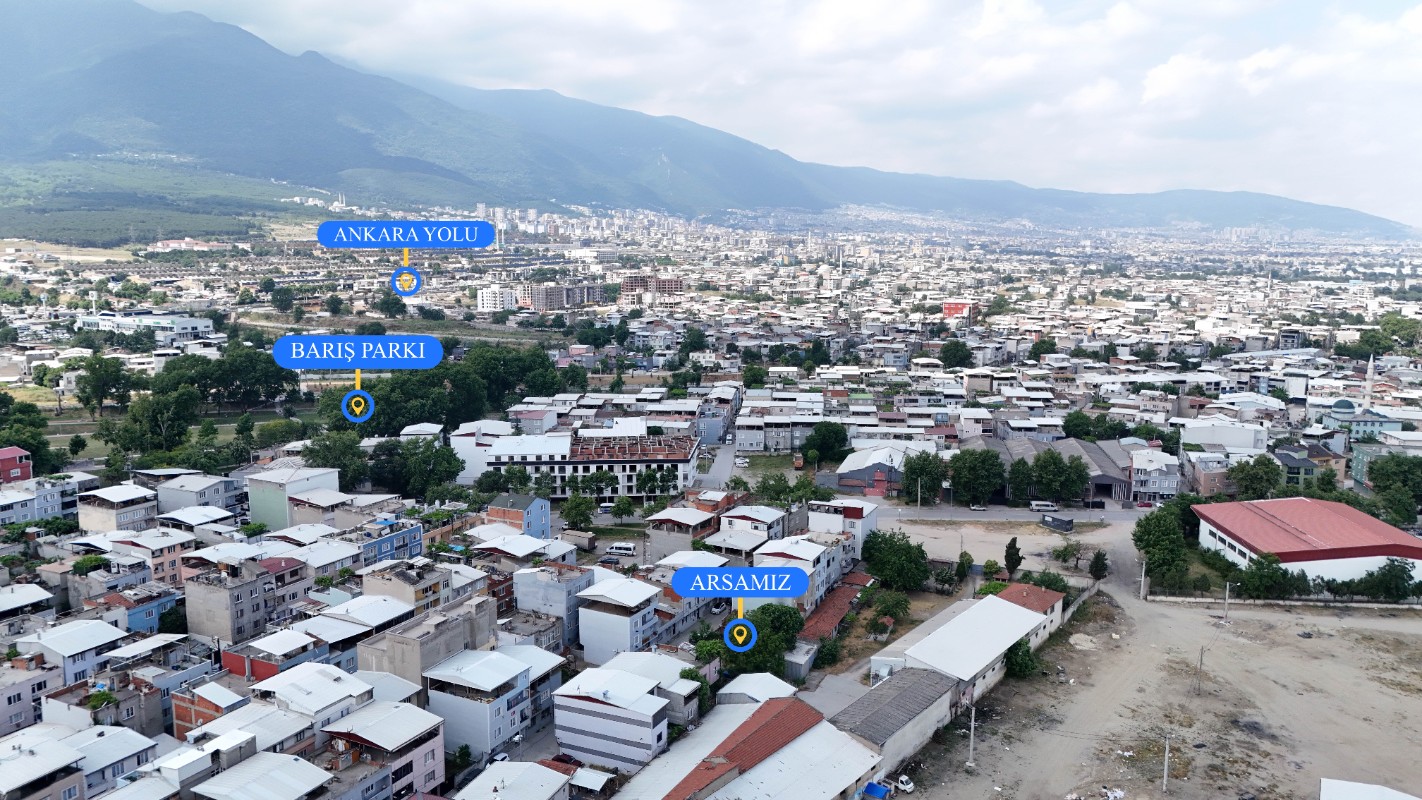Bursa Yıldırım Demetevler'de Proje ve Ruhsat Almaya Uygun Satılık Arsa