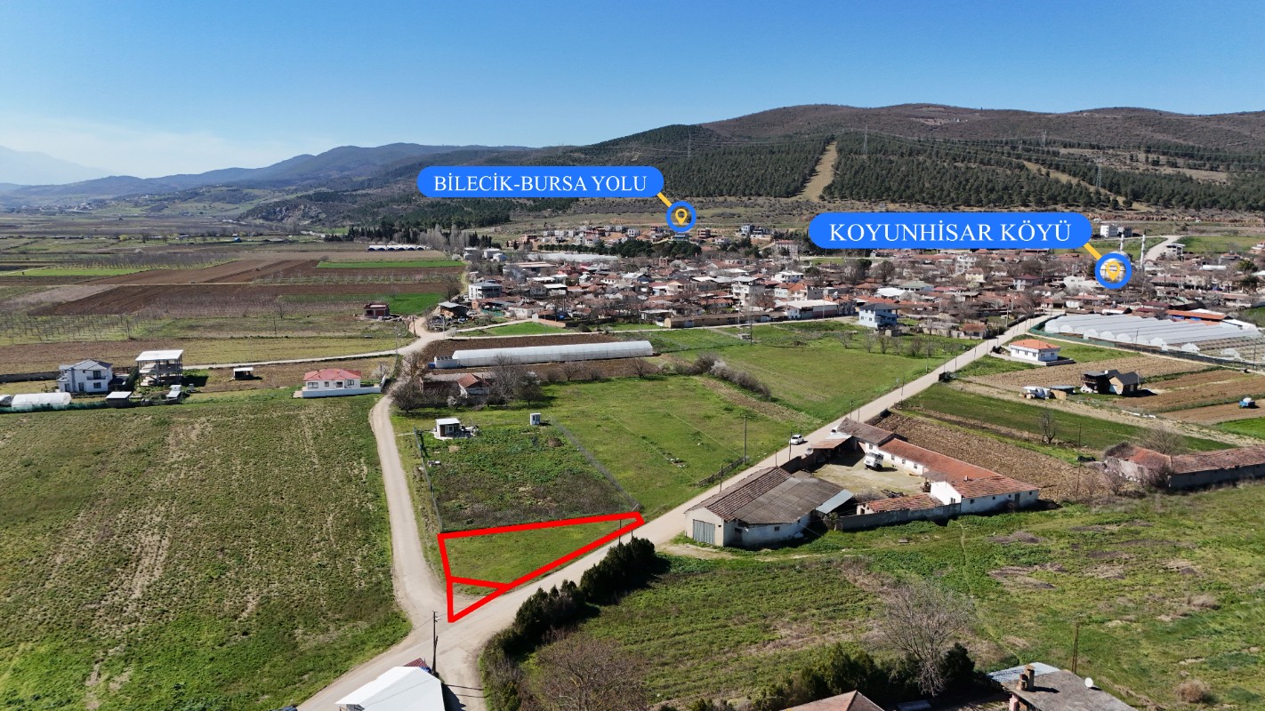 Bursa Yenişehir Koyunhisarda 594 m² Satılık Arsa | Yola Cephe