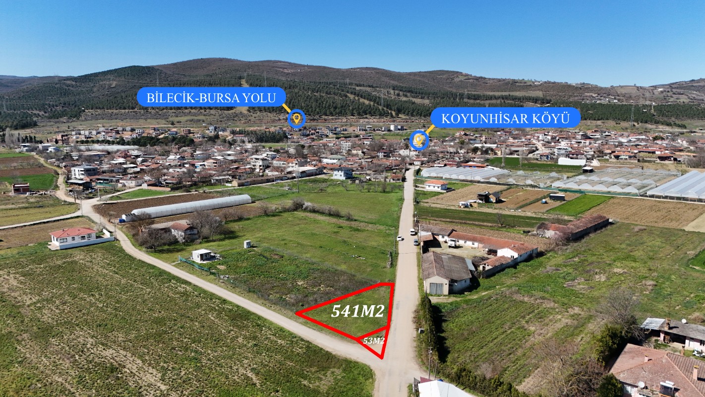 Bursa Yenişehir Koyunhisarda 594 m² Satılık Arsa | Yola Cephe