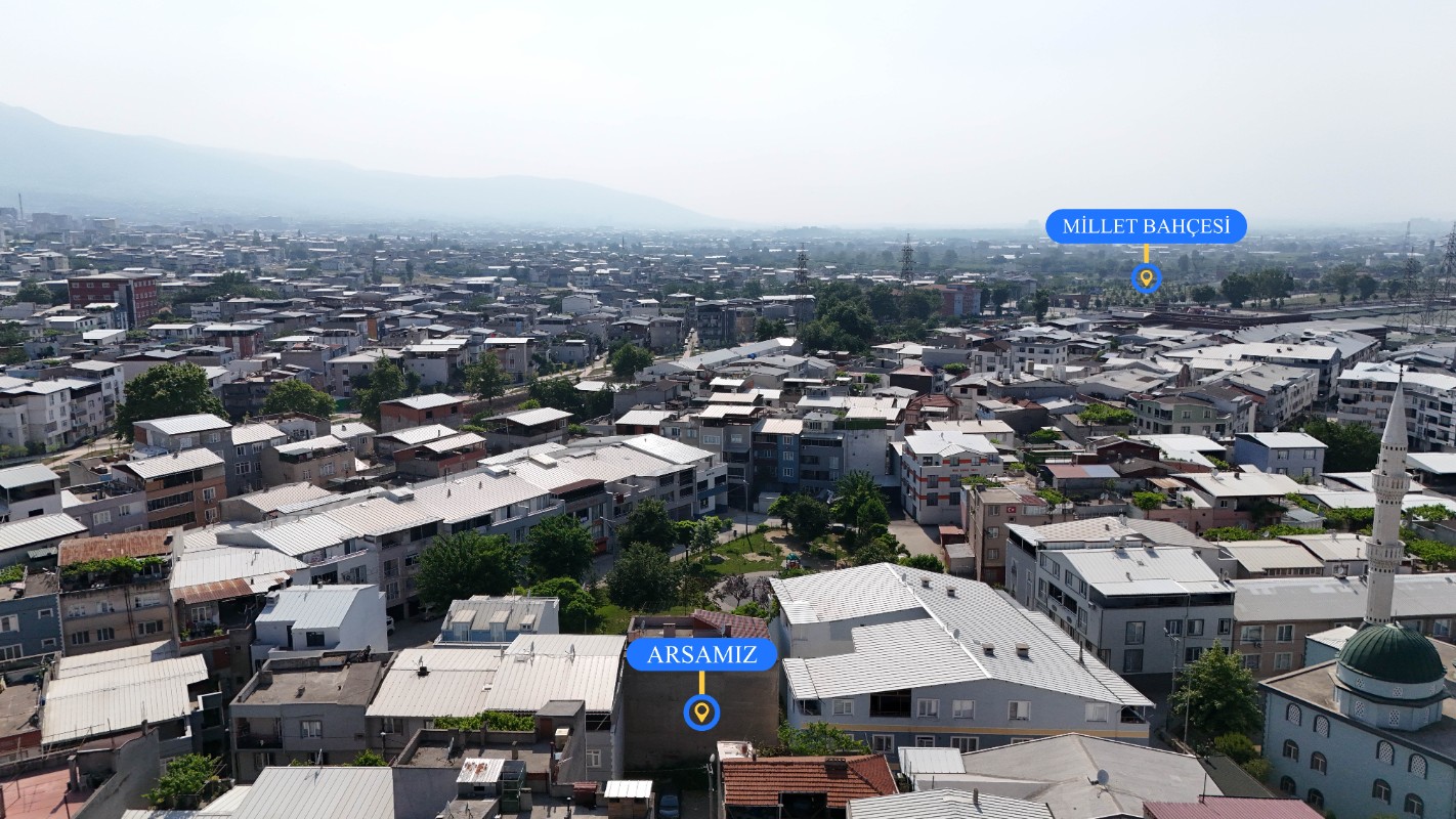 BURSA YILDIRIM DEMETEVLER RUHSATI HAZIR 4 DAİRELİK ARSA