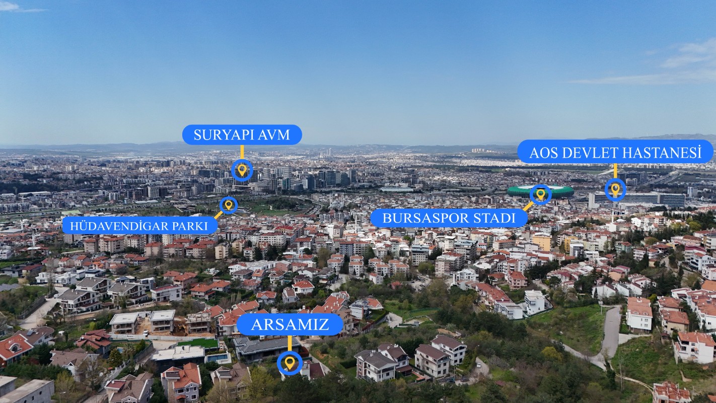 Osmangazi Doburcada Villa Yapımına Uygun 750 m² İmarlı Arsa